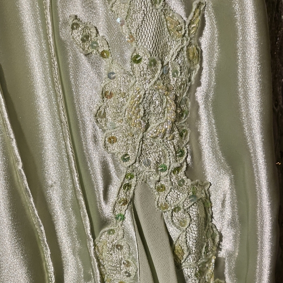 Ignite Evenings by Carol Lin Chartreuse Green Halter Dress - Picture 9 of 13